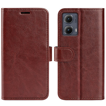 For Motorola Edge 5G 2024 R64 Texture Horizontal Flip Leather Phone Case(Brown) by buy2fix