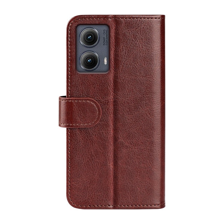 For Motorola Edge 5G 2024 R64 Texture Horizontal Flip Leather Phone Case(Brown) by buy2fix