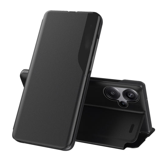 For Xiaomi Redmi Note 13 Pro 4G Attraction Flip Holder Leather Phone Case(Black) - Xiaomi Cases by buy2fix | Online Shopping UK | buy2fix