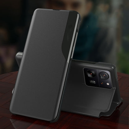 For Xiaomi Redmi 13C Attraction Flip Holder Leather Phone Case(Blue) by buy2fix