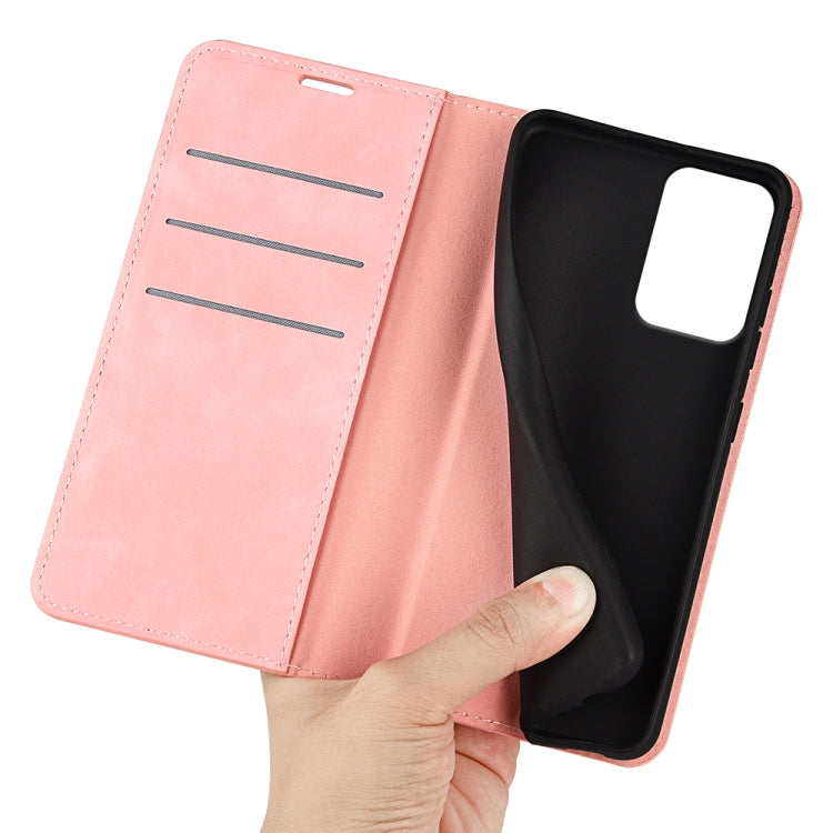 For Motorola Moto G Power 5G 2024 Retro-skin Magnetic Suction Leather Phone Case(Pink) by buy2fix