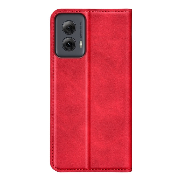For Motorola Moto G Power 5G 2024 Retro-skin Magnetic Suction Leather Phone Case(Red) by buy2fix