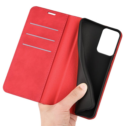 For Motorola Moto G Power 5G 2024 Retro-skin Magnetic Suction Leather Phone Case(Red) by buy2fix