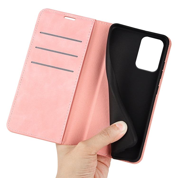 For Motorola Moto G 5G 2024 Retro-skin Magnetic Suction Leather Phone Case(Pink) by buy2fix