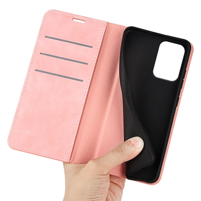 For Motorola Moto G 5G 2024 Retro-skin Magnetic Suction Leather Phone Case(Pink) by buy2fix