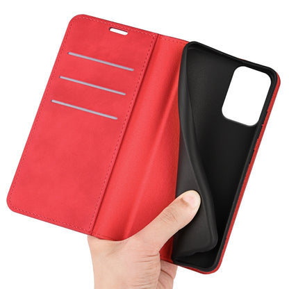 For Motorola Moto G 5G 2024 Retro-skin Magnetic Suction Leather Phone Case(Red) by buy2fix