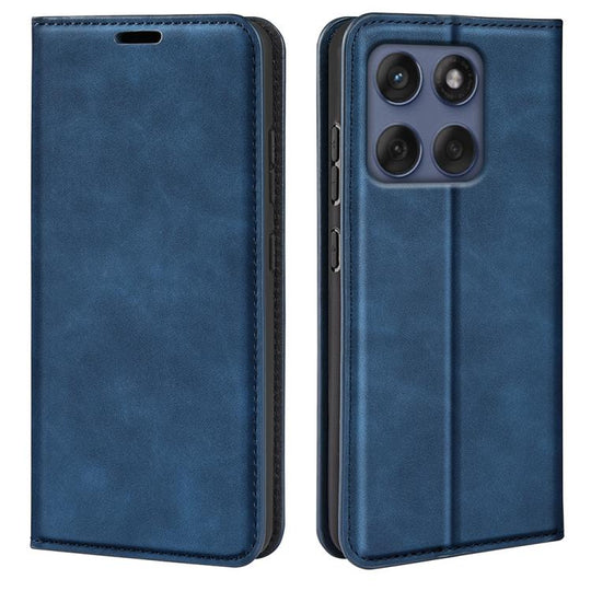 For Motorola Edge 60 Fusion Retro-skin Magnetic Suction Leather Phone Case(Dark Blue)