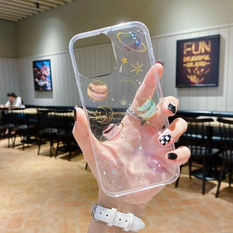 For iPhone 16 Pro Cosmic Star Glitter Epoxy TPU Phone Case(Transparent) - iPhone 16 Pro Cases by buy2fix | Online Shopping UK | buy2fix