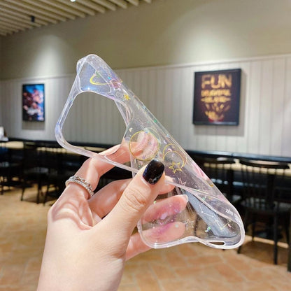 For iPhone 16e Cosmic Star Glitter Epoxy TPU Phone Case(Transparent) - iPhone 16e Cases by buy2fix | Online Shopping UK | buy2fix