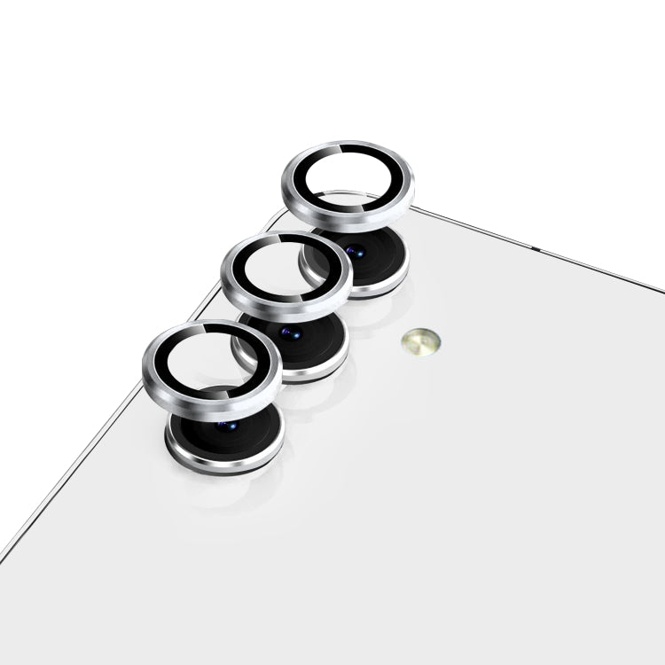 For Samsung Galaxy A24 NORTHJO Camera Lens Protector Tempered Glass CD Vein Metal Ring Film(Silver) - Galaxy Tempered Glass by NORTHJO | Online Shopping UK | buy2fix