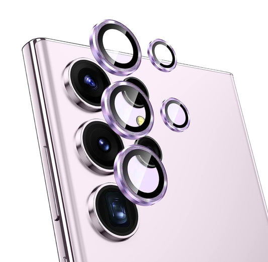 For Samsung Galaxy S23 Ultra 5G NORTHJO Camera Lens Protector Tempered Glass CD Vein Metal Ring Film(Purple) - Galaxy S23 Ultra 5G Tempered Glass by NORTHJO | Online Shopping UK | buy2fix