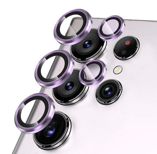 For Samsung Galaxy S23 Ultra 5G NORTHJO Camera Lens Protector Tempered Glass CD Vein Metal Ring Film(Purple) - Galaxy S23 Ultra 5G Tempered Glass by NORTHJO | Online Shopping UK | buy2fix