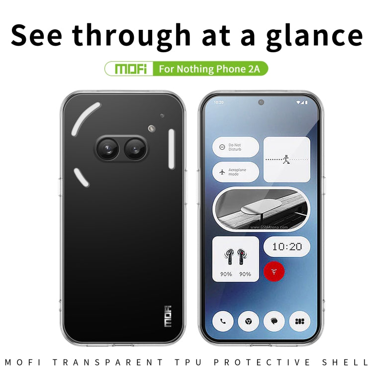 For Nothing Phone 2a MOFI Ming Series Ultra-thin TPU Phone Case(Transparent) - Nothing Cases by MOFI | Online Shopping UK | buy2fix