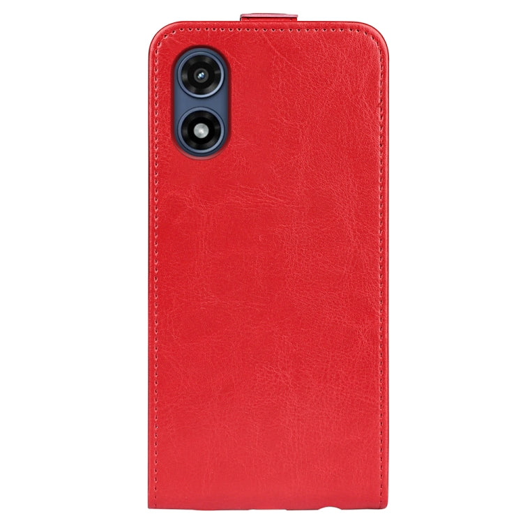 For Motorola Moto G Play 2024 R64 Texture Single Vertical Flip Leather Phone Case(Red) by buy2fix