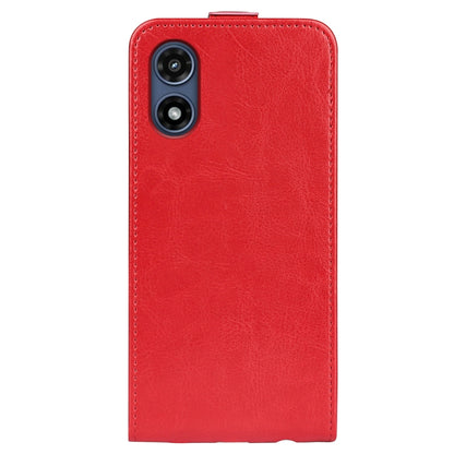 For Motorola Moto G Play 2024 R64 Texture Single Vertical Flip Leather Phone Case(Red) by buy2fix