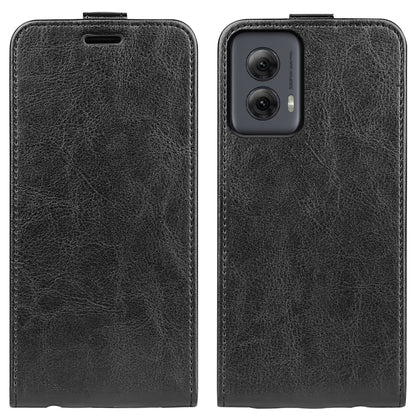 For Motorola Moto G Power 5G 2024 R64 Texture Single Vertical Flip Leather Phone Case(Black) by buy2fix