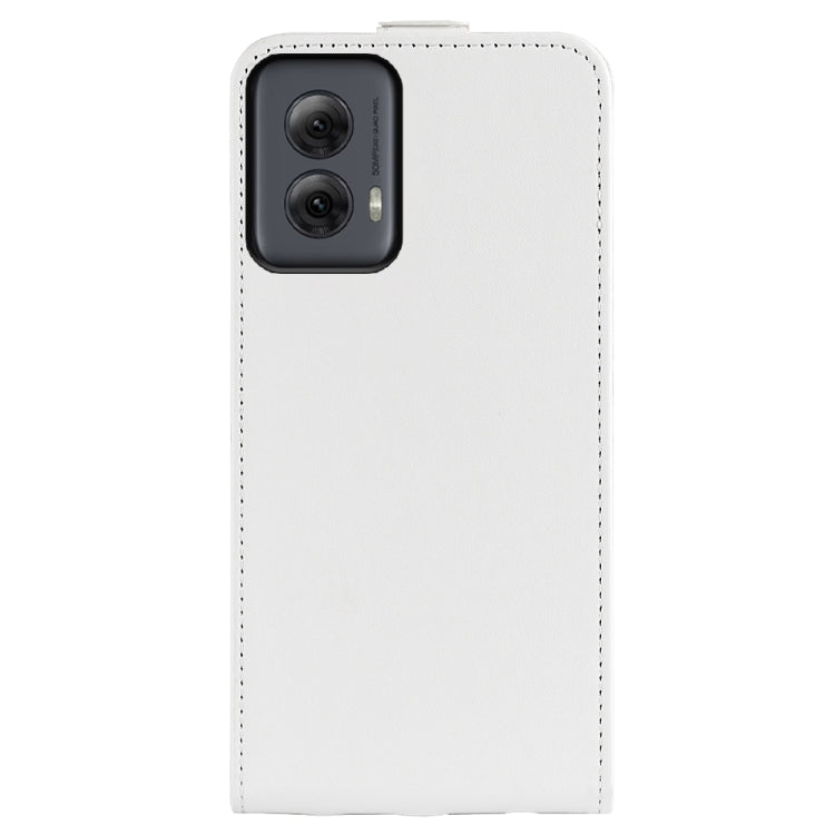 For Motorola Moto G Power 5G 2024 R64 Texture Single Vertical Flip Leather Phone Case(White) by buy2fix