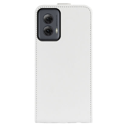 For Motorola Moto G Power 5G 2024 R64 Texture Single Vertical Flip Leather Phone Case(White) by buy2fix