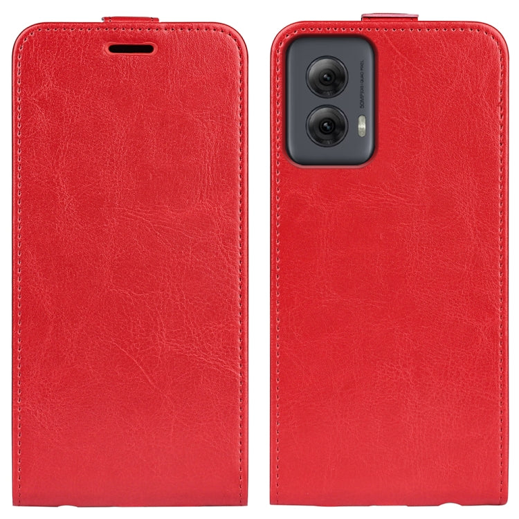For Motorola Moto G Power 5G 2024 R64 Texture Single Vertical Flip Leather Phone Case(Red) by buy2fix