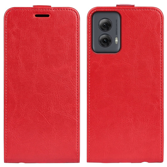 For Motorola Moto G Power 5G 2024 R64 Texture Single Vertical Flip Leather Phone Case(Red) by buy2fix