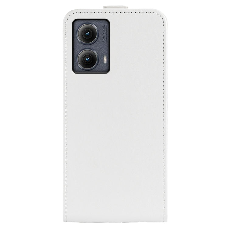 For Motorola Edge 5G 2024 R64 Texture Single Vertical Flip Leather Phone Case(White) by buy2fix