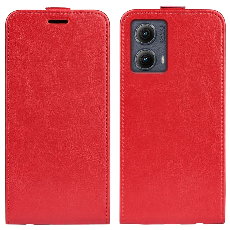 For Motorola Edge 5G 2024 R64 Texture Single Vertical Flip Leather Phone Case(Red) by buy2fix