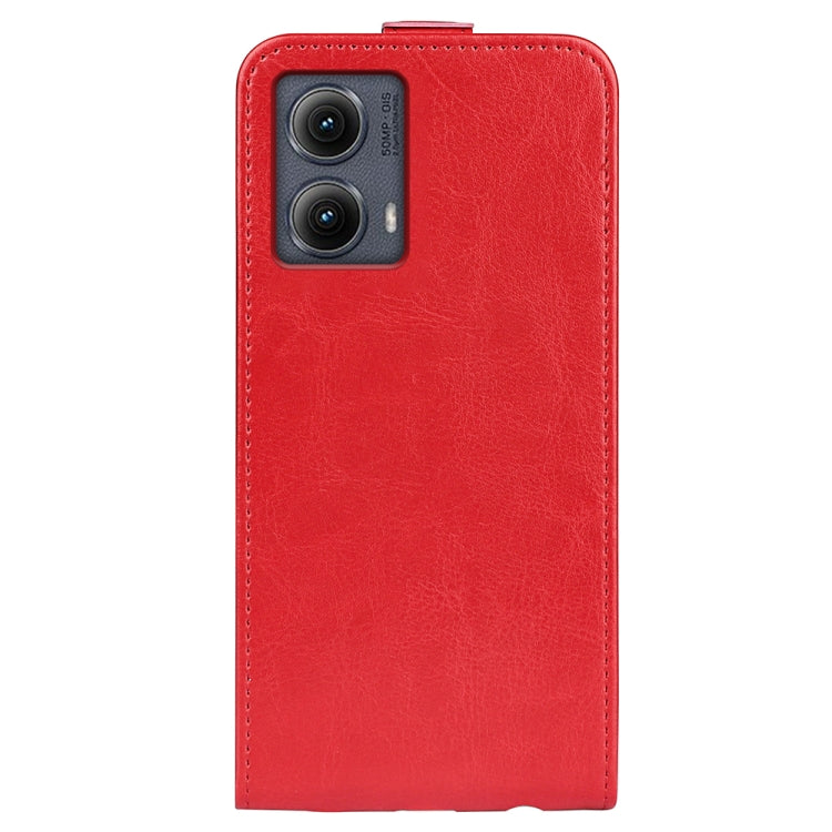 For Motorola Edge 5G 2024 R64 Texture Single Vertical Flip Leather Phone Case(Red) by buy2fix