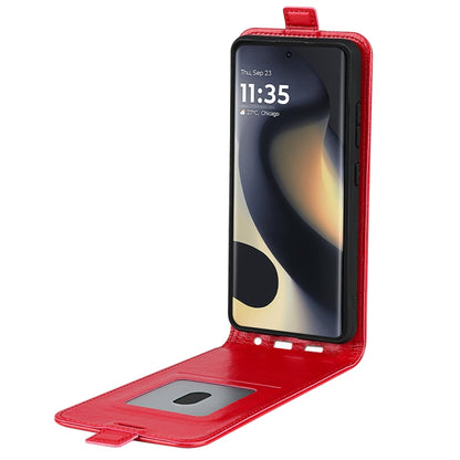 For Motorola Edge 5G 2024 R64 Texture Single Vertical Flip Leather Phone Case(Red) by buy2fix