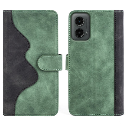 For Motolora Moto G 5G 2024 Stitching Horizontal Flip Leather Phone Case(Green) by buy2fix
