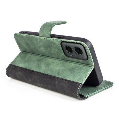 For Motolora Moto G 5G 2024 Stitching Horizontal Flip Leather Phone Case(Green) by buy2fix