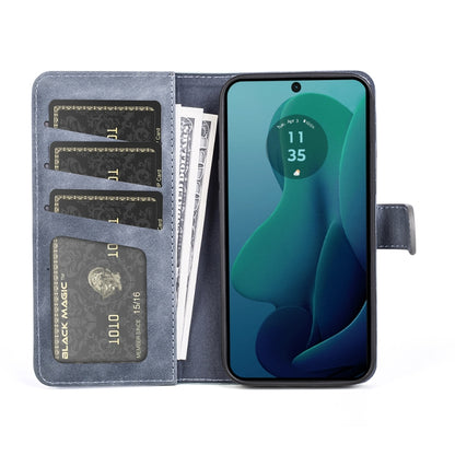 For Motolora Moto G 5G 2024 Stitching Horizontal Flip Leather Phone Case(Blue) by buy2fix