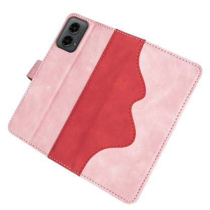 For Motolora Moto G 5G 2024 Stitching Horizontal Flip Leather Phone Case(Red) by buy2fix