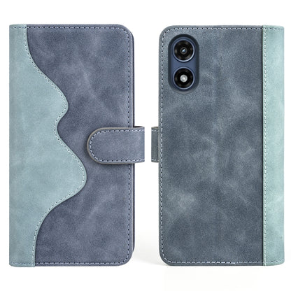 For Motorola Moto G Play 2024 Stitching Horizontal Flip Leather Phone Case(Blue) by buy2fix