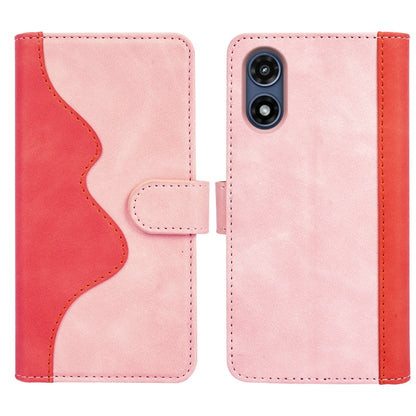For Motorola Moto G Play 2024 Stitching Horizontal Flip Leather Phone Case(Red) by buy2fix