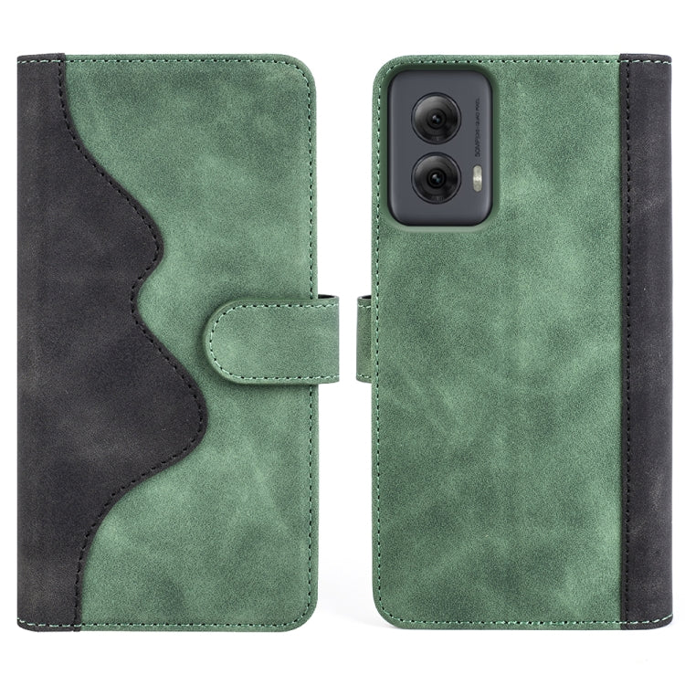 For Motolora Moto G Power 5G 2024 Stitching Horizontal Flip Leather Phone Case(Green) by buy2fix