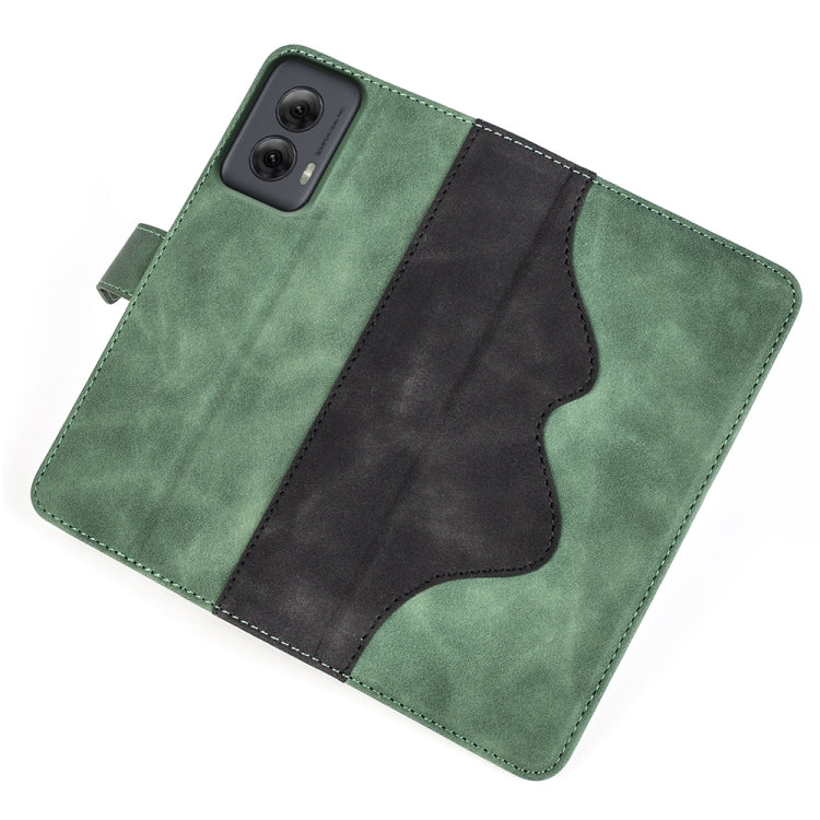 For Motolora Moto G Power 5G 2024 Stitching Horizontal Flip Leather Phone Case(Green) by buy2fix