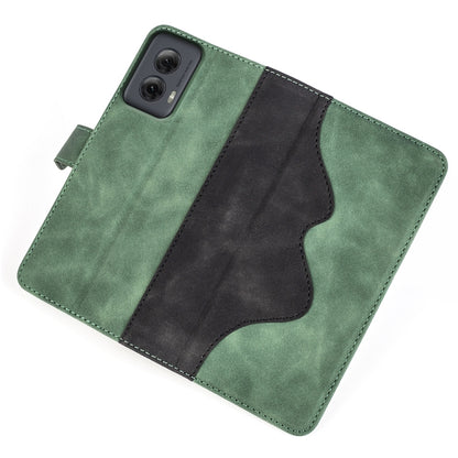 For Motolora Moto G Power 5G 2024 Stitching Horizontal Flip Leather Phone Case(Green) by buy2fix