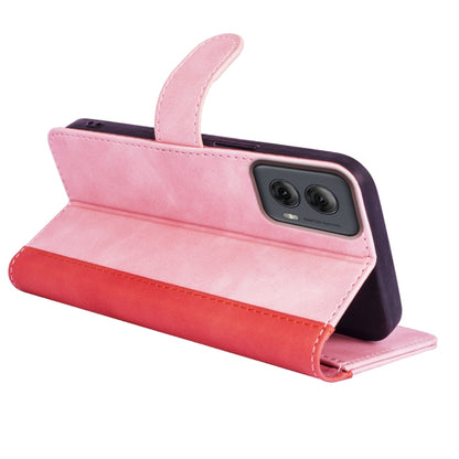 For Motolora Moto G Power 5G 2024 Stitching Horizontal Flip Leather Phone Case(Red) by buy2fix