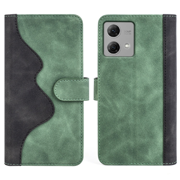 For Motolora Moto G84 Stitching Horizontal Flip Leather Phone Case(Green) by buy2fix