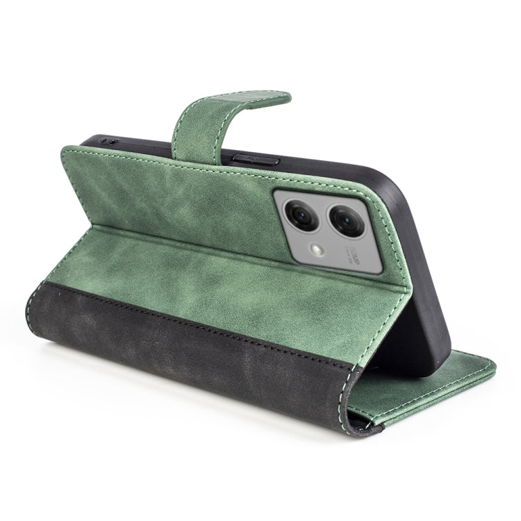 For Motolora Moto G84 Stitching Horizontal Flip Leather Phone Case(Green) by buy2fix