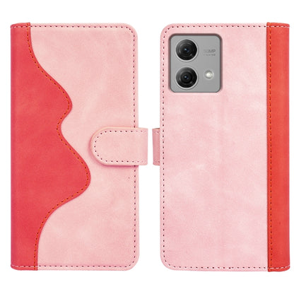 For Motolora Moto G84 Stitching Horizontal Flip Leather Phone Case(Red) by buy2fix