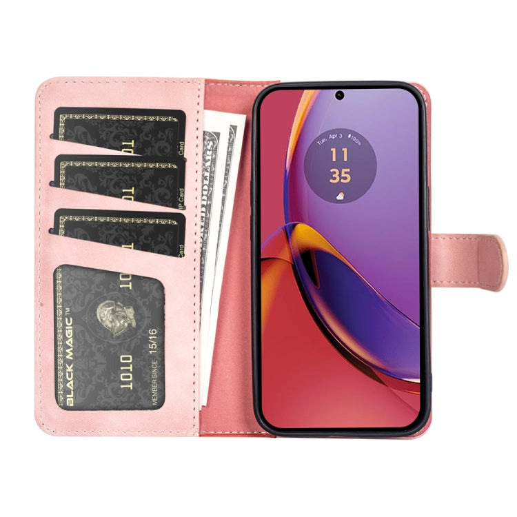 For Motolora Moto G84 Stitching Horizontal Flip Leather Phone Case(Red) by buy2fix