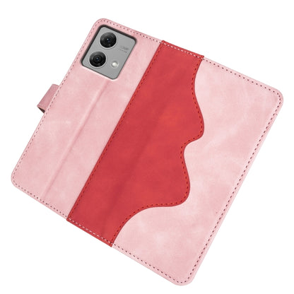 For Motolora Moto G84 Stitching Horizontal Flip Leather Phone Case(Red) by buy2fix