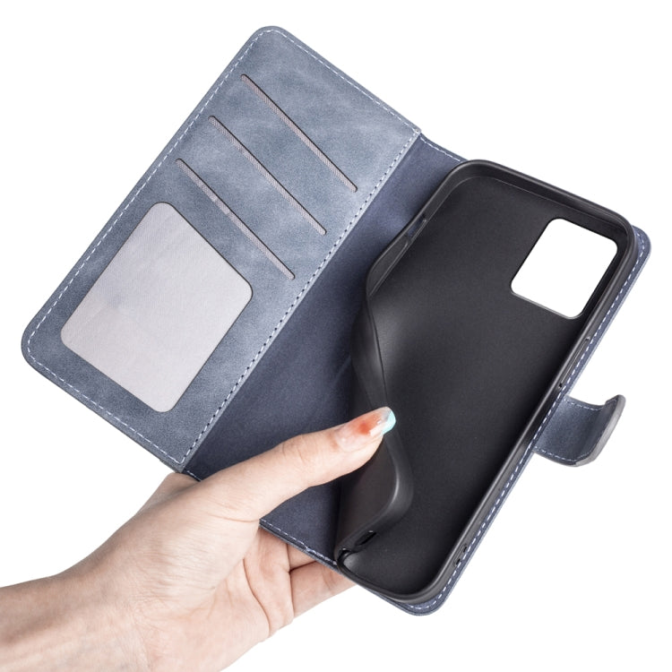 For Motolora Moto G54 Stitching Horizontal Flip Leather Phone Case(Blue) by buy2fix