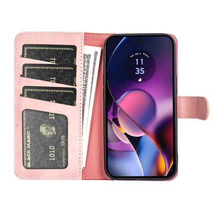 For Motolora Moto G54 Stitching Horizontal Flip Leather Phone Case(Red) by buy2fix