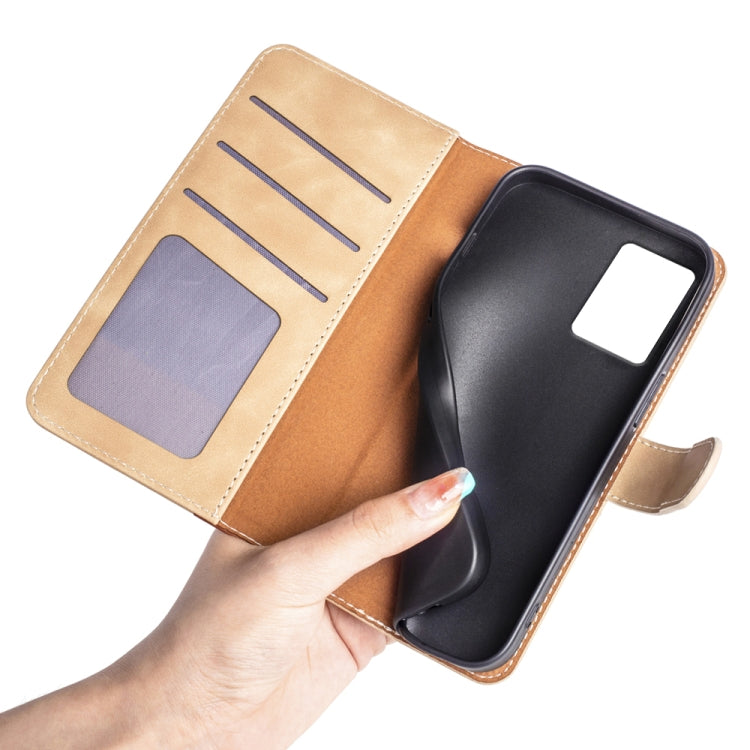 For Motolora Edge 5G 2024 Stitching Horizontal Flip Leather Phone Case(Yellow) by buy2fix