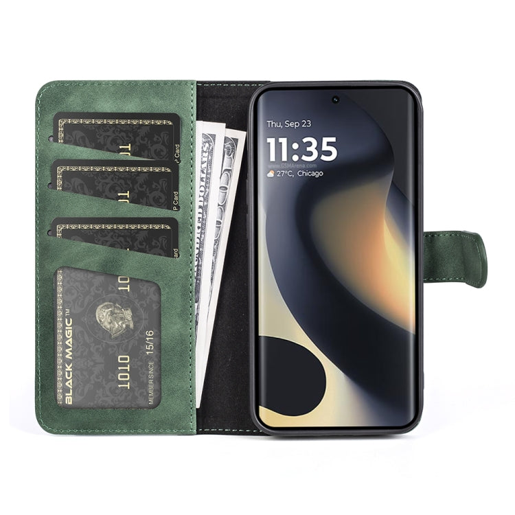 For Motolora Edge 5G 2024 Stitching Horizontal Flip Leather Phone Case(Green) by buy2fix