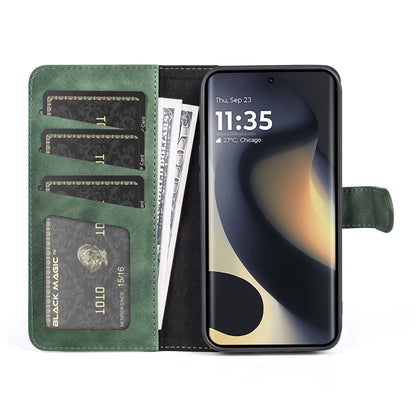 For Motolora Edge 5G 2024 Stitching Horizontal Flip Leather Phone Case(Green) by buy2fix