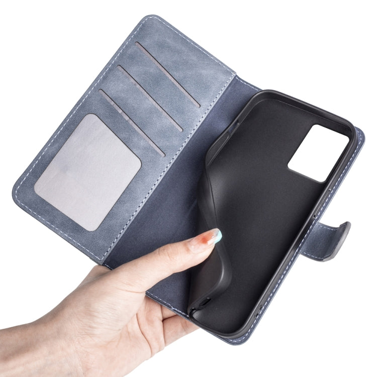 For Motolora Edge 5G 2024 Stitching Horizontal Flip Leather Phone Case(Blue) by buy2fix