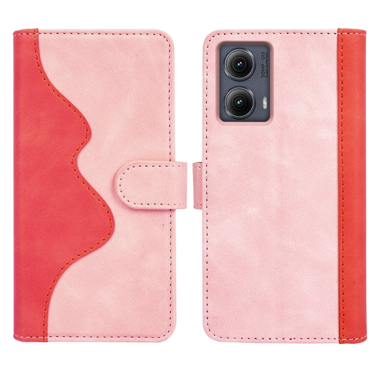 For Motolora Edge 5G 2024 Stitching Horizontal Flip Leather Phone Case(Red) by buy2fix